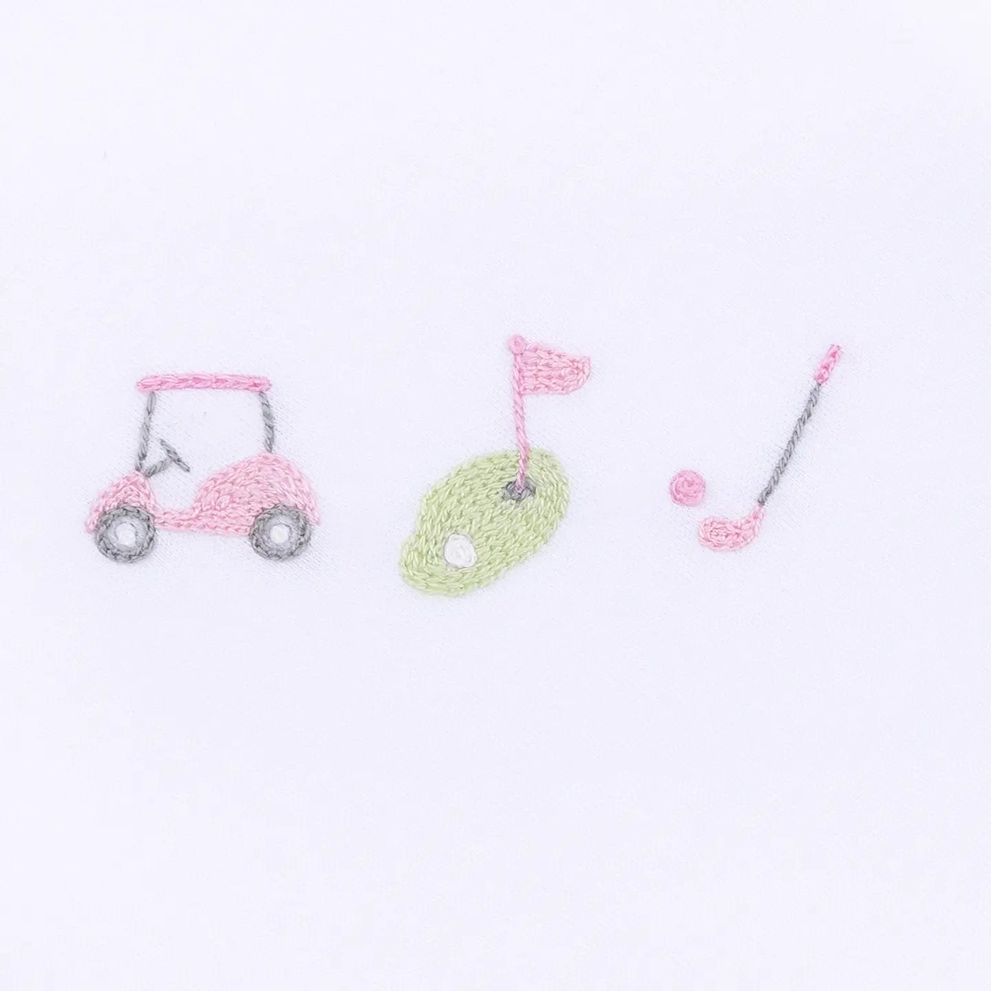 Pink Tiny Tee Time Embroidered Bubble