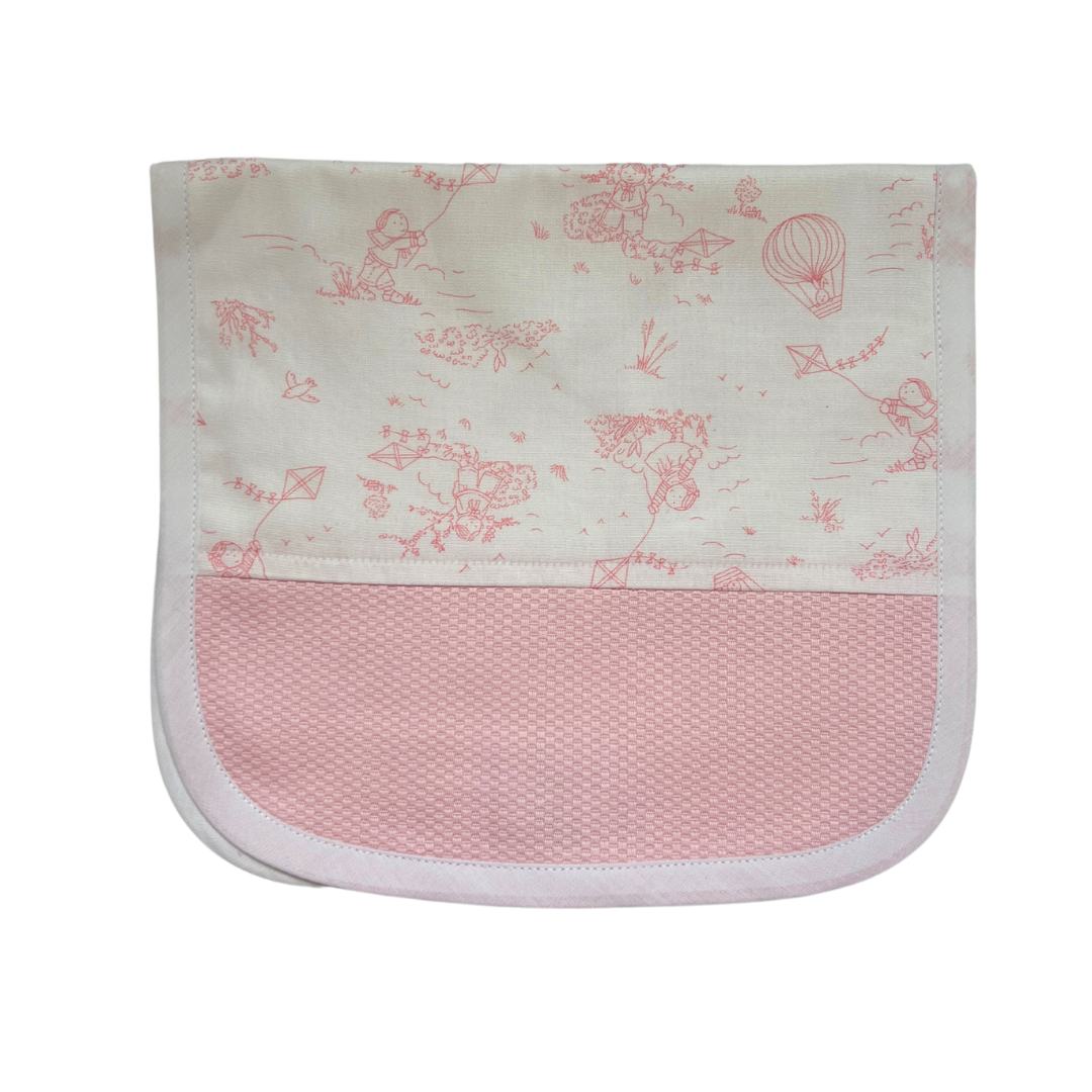 Pink Toile Burp Cloth