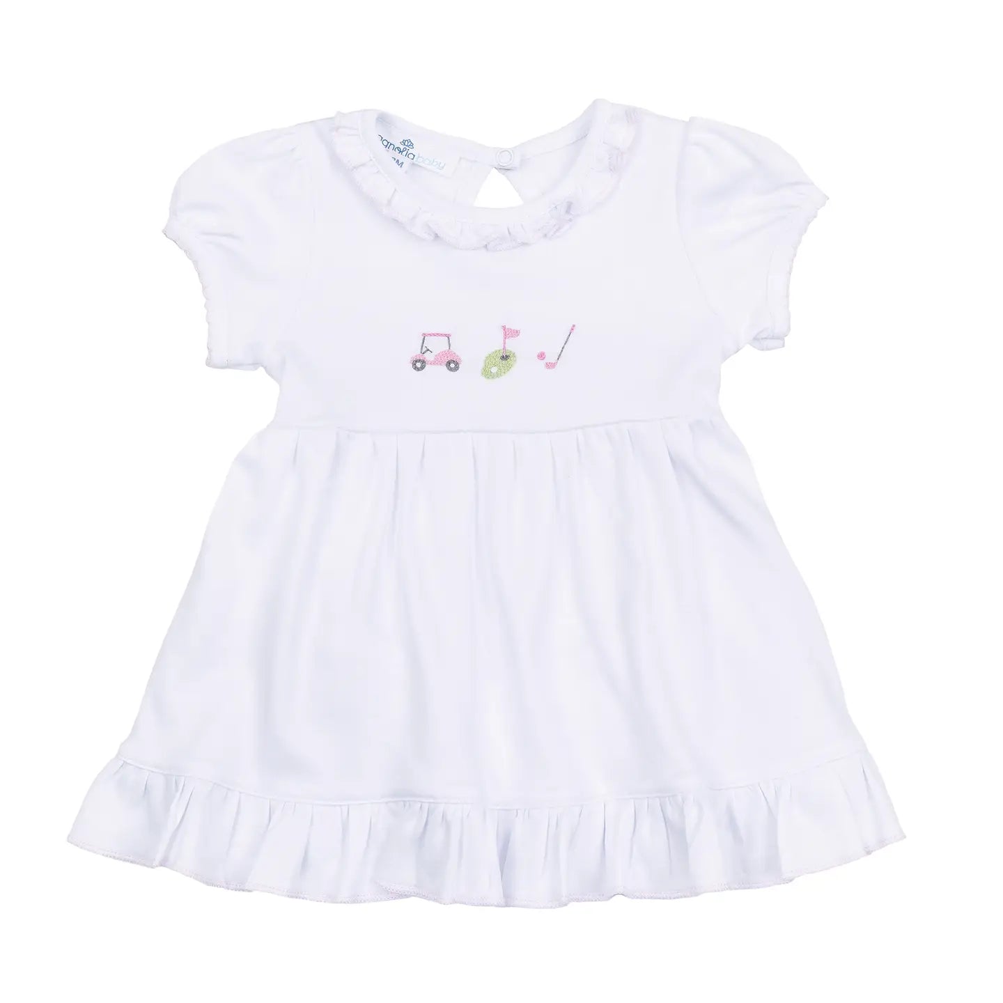 Pink Tiny Tee Time Embroidered Dress