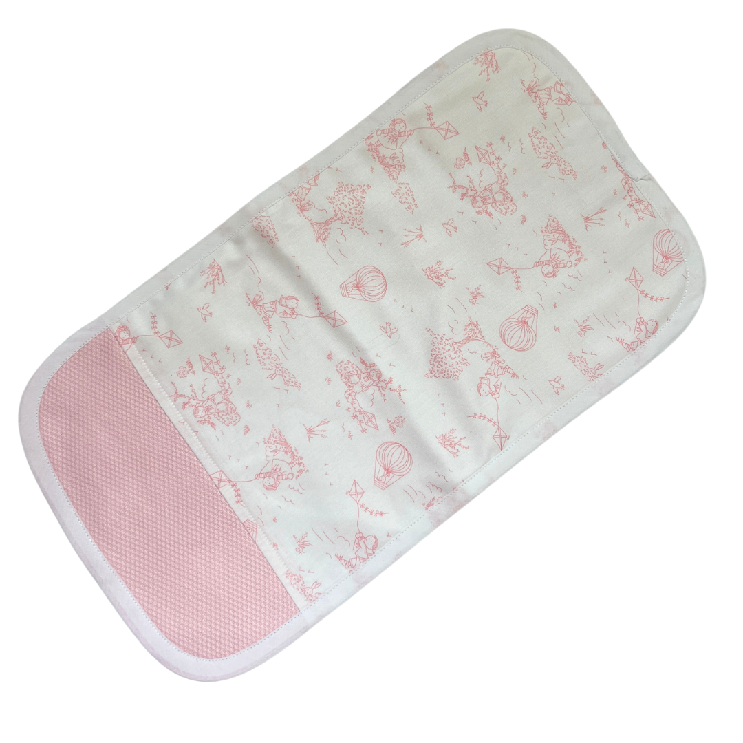 Pink Toile Burp Cloth