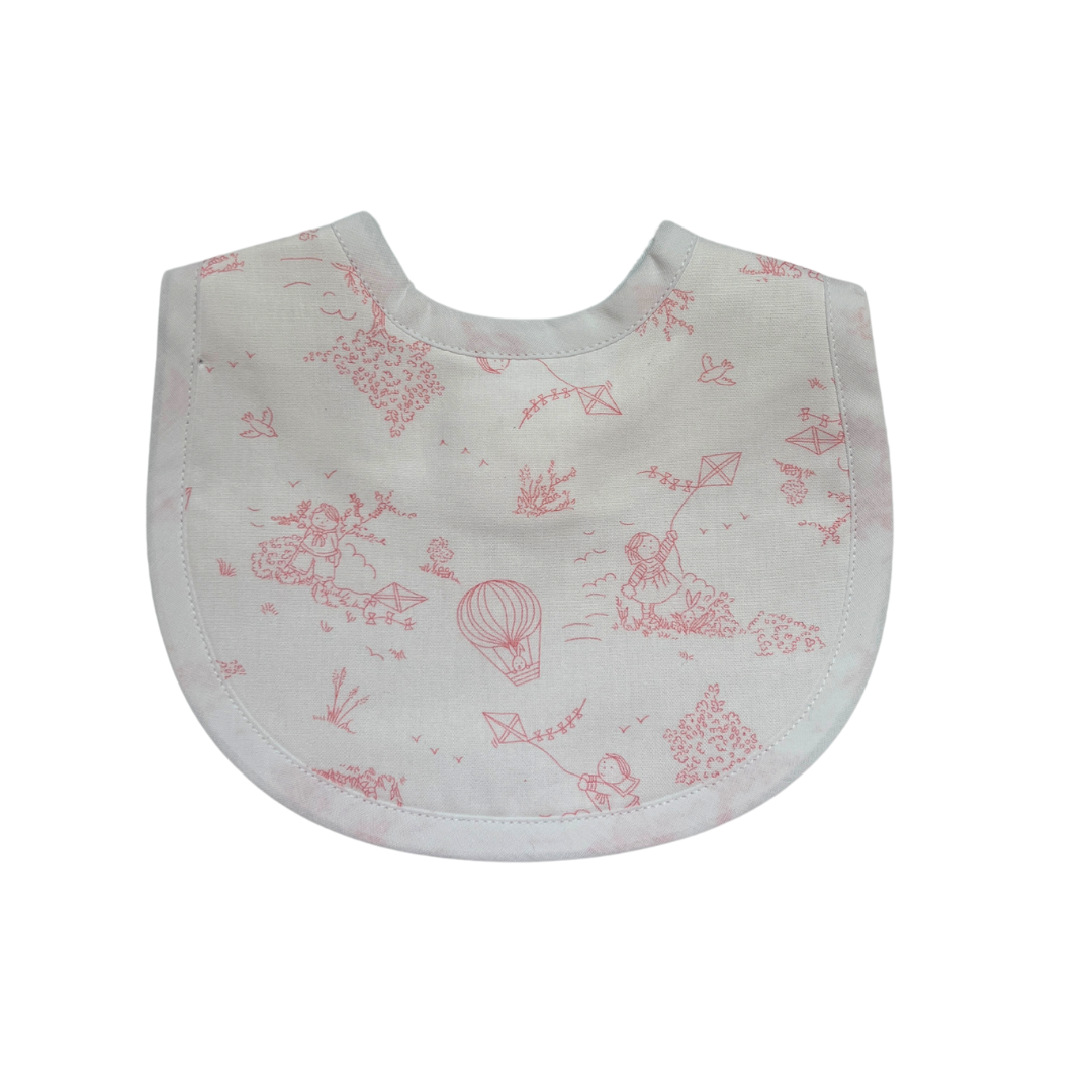 Pink Toile Bib