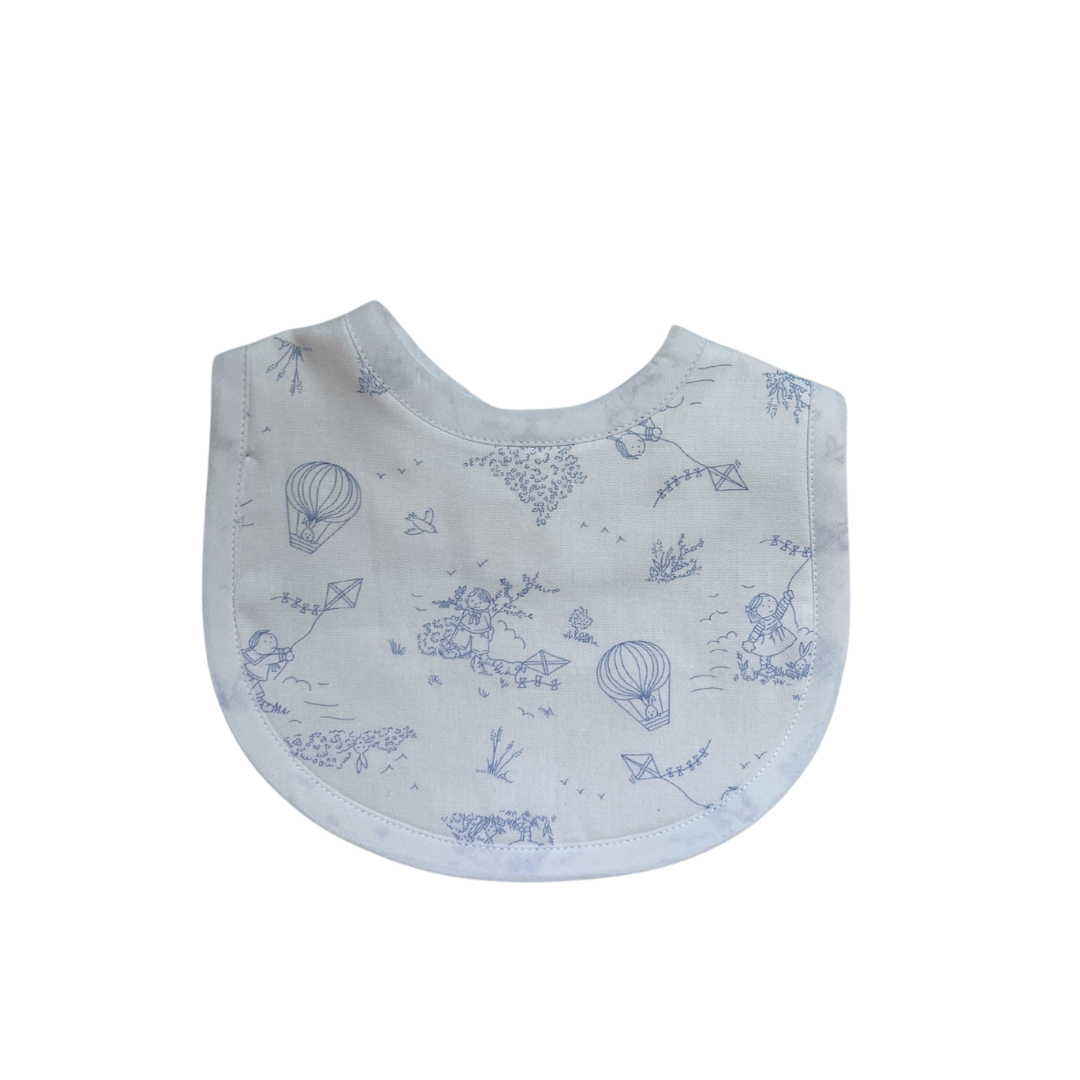 Blue Toile Bib