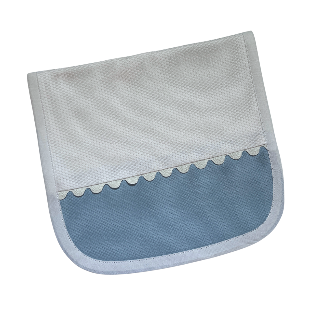 Blue RicRac Burp Cloth