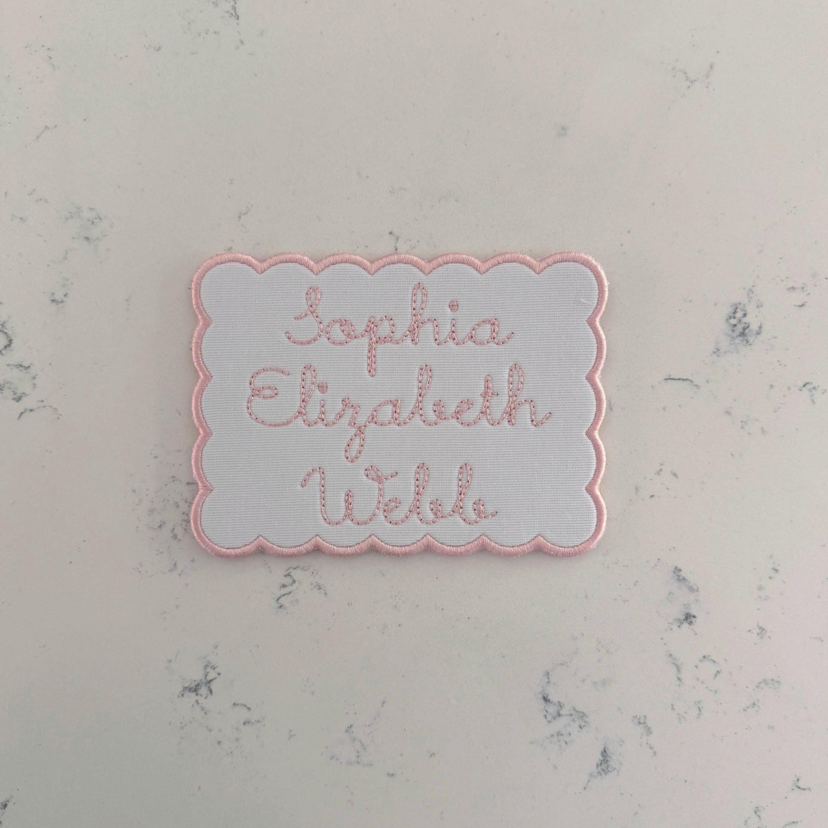 Scalloped Name Plaque