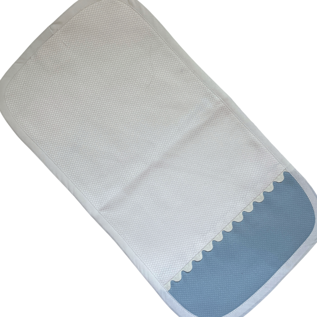 Blue RicRac Burp Cloth