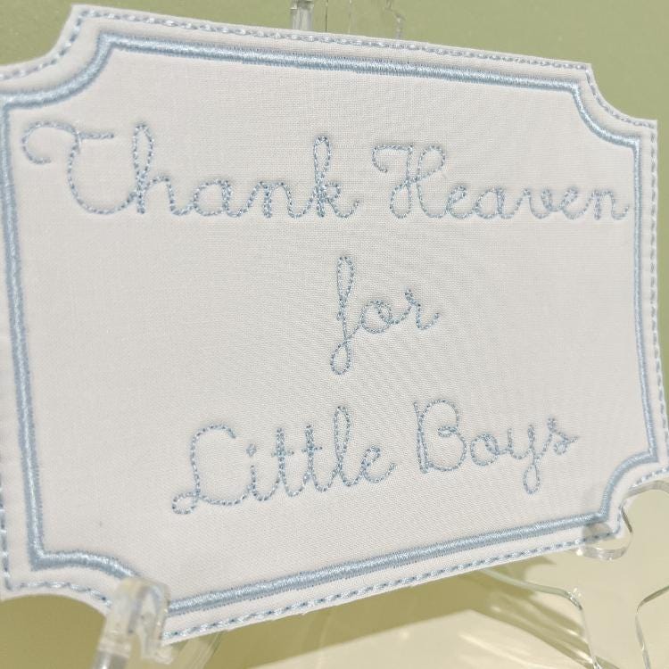 Thank Heaven for Little Boys Plaque