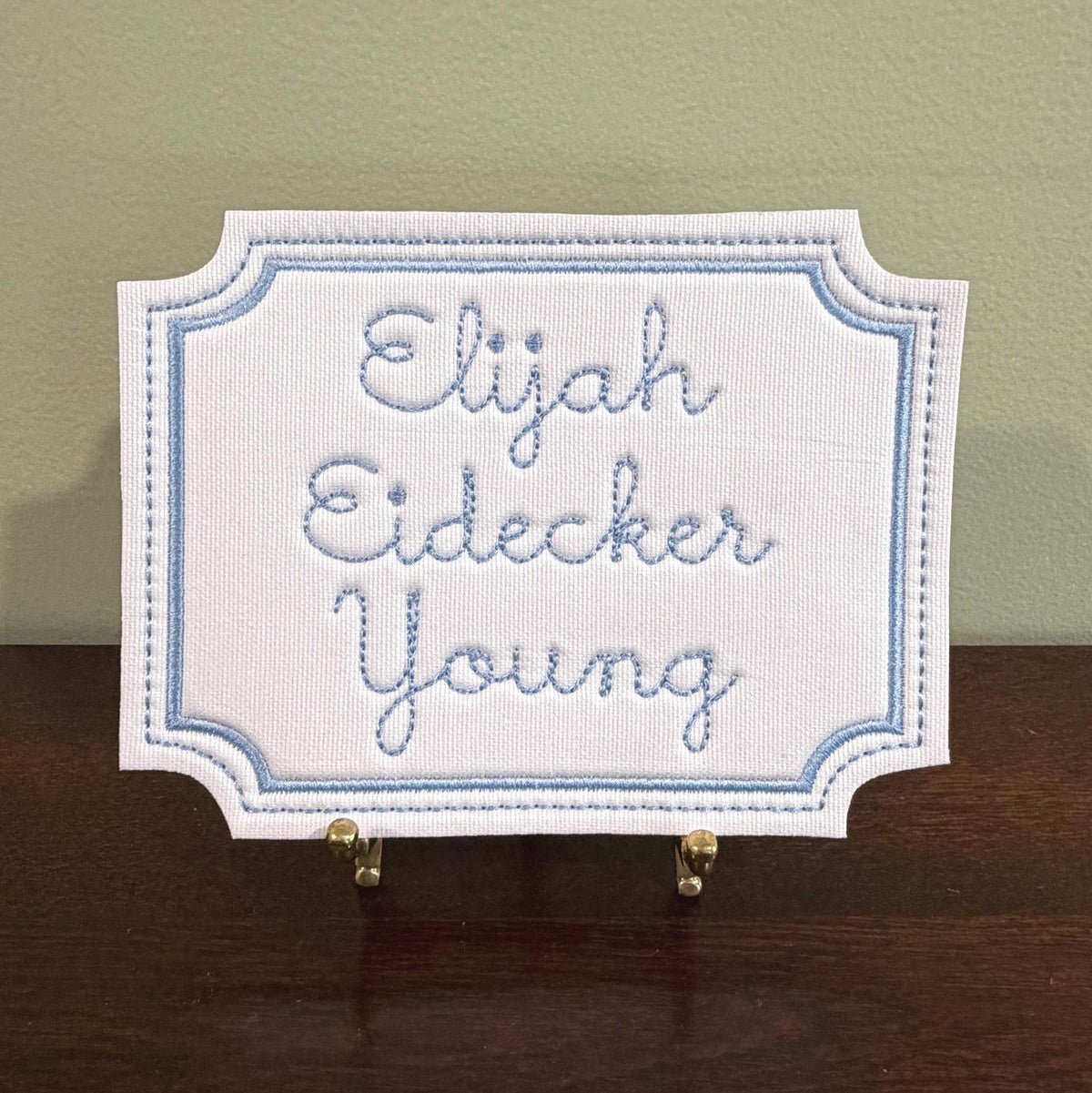 Inverted Corners Name Plaque