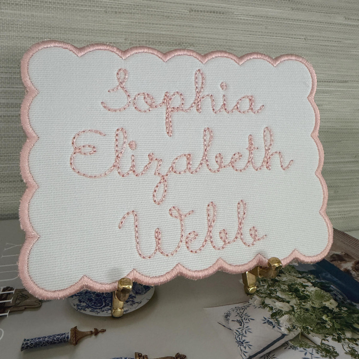 Scalloped Name Plaque