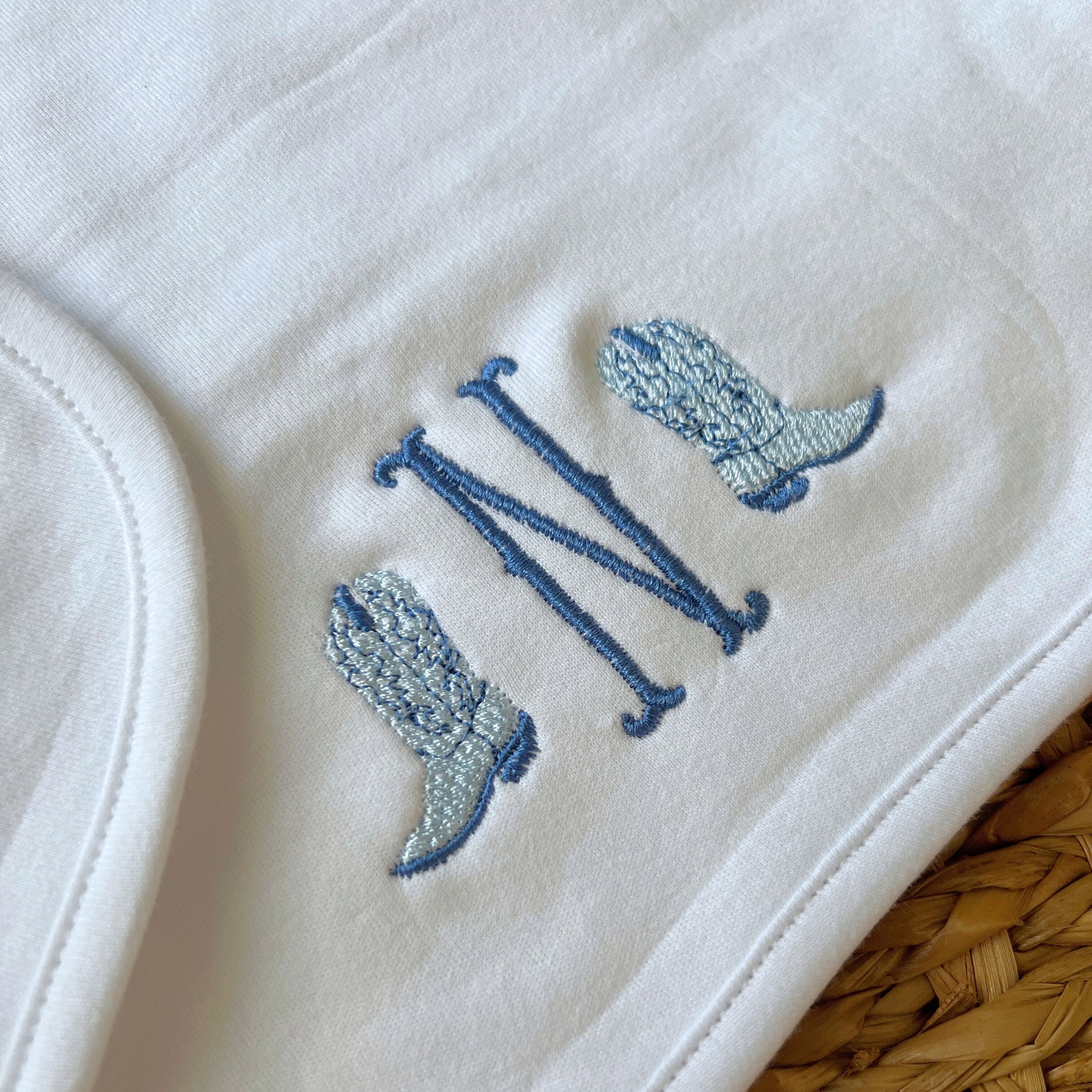 Cowboy Boot Bib & Burp Cloth Set