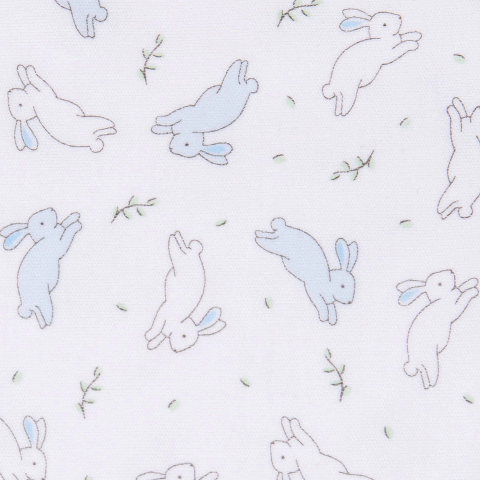 Light Blue Bunny Hop Long Pajamas