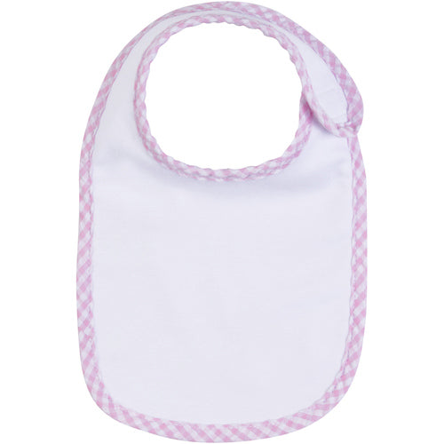 Pink Gingham Bib