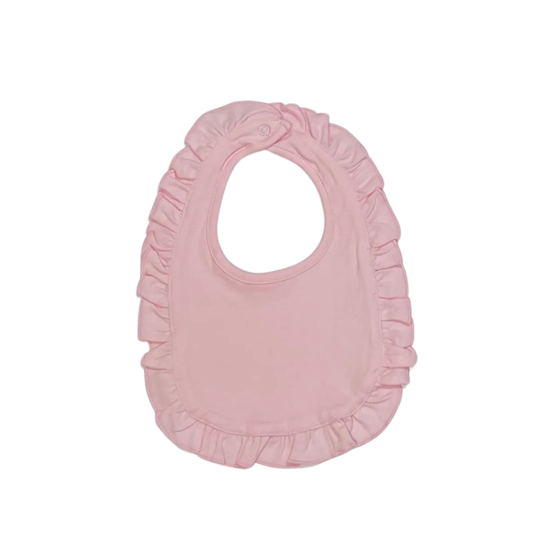 Pink Ruffle Cotton Bib