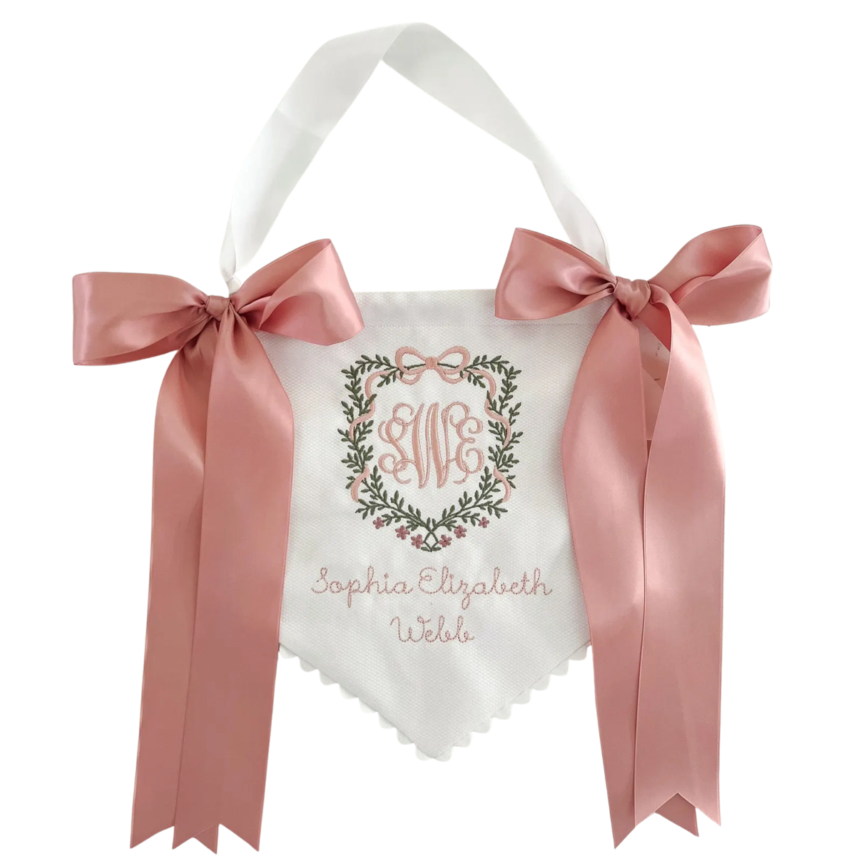Floral Crest Pennant Banner