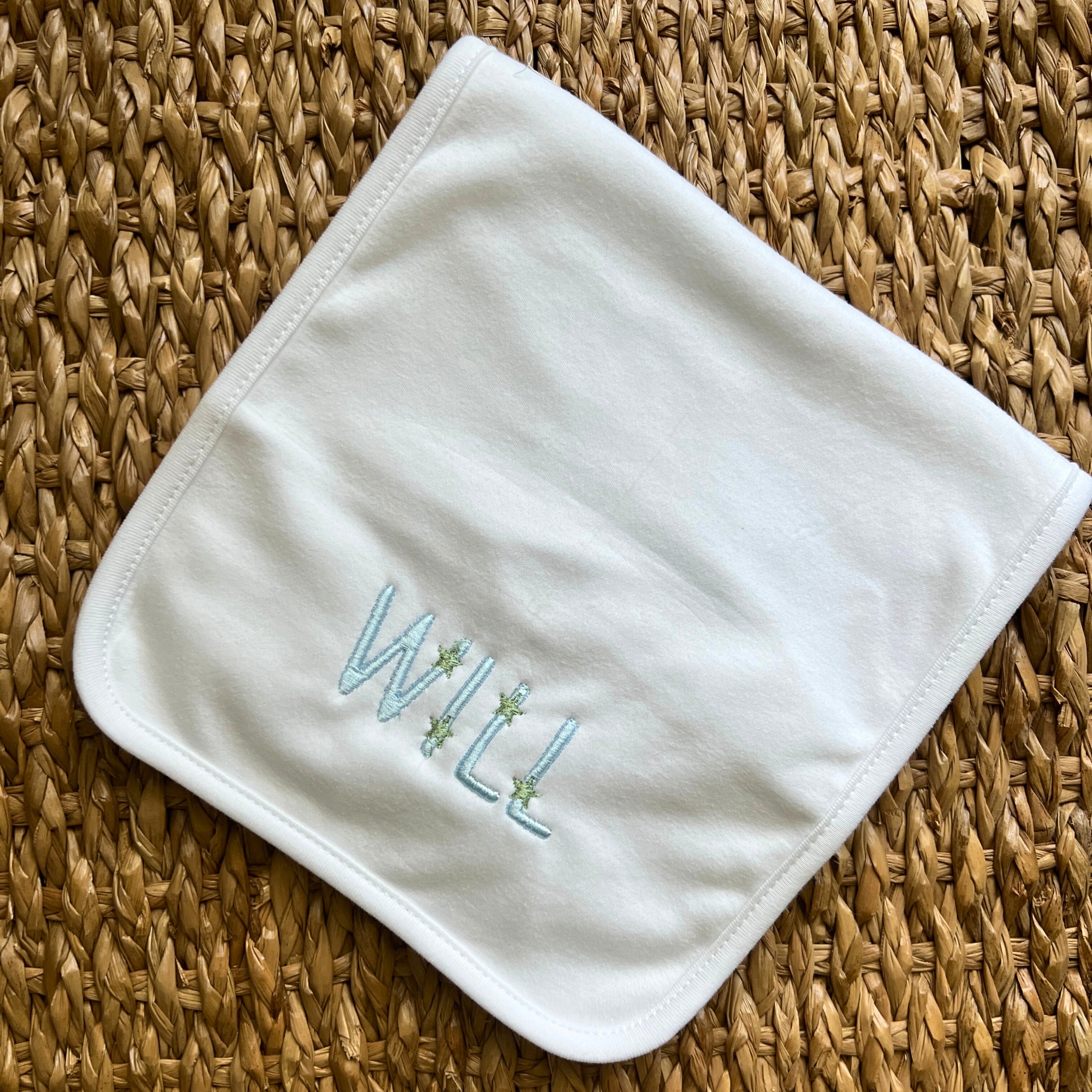 White Cotton Burp Cloth