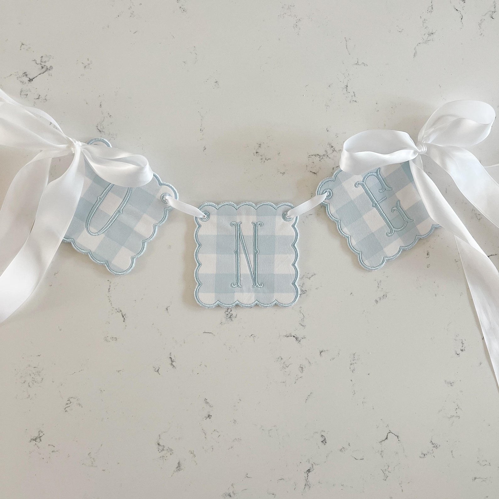 Blue Check ONE Highchair Banner