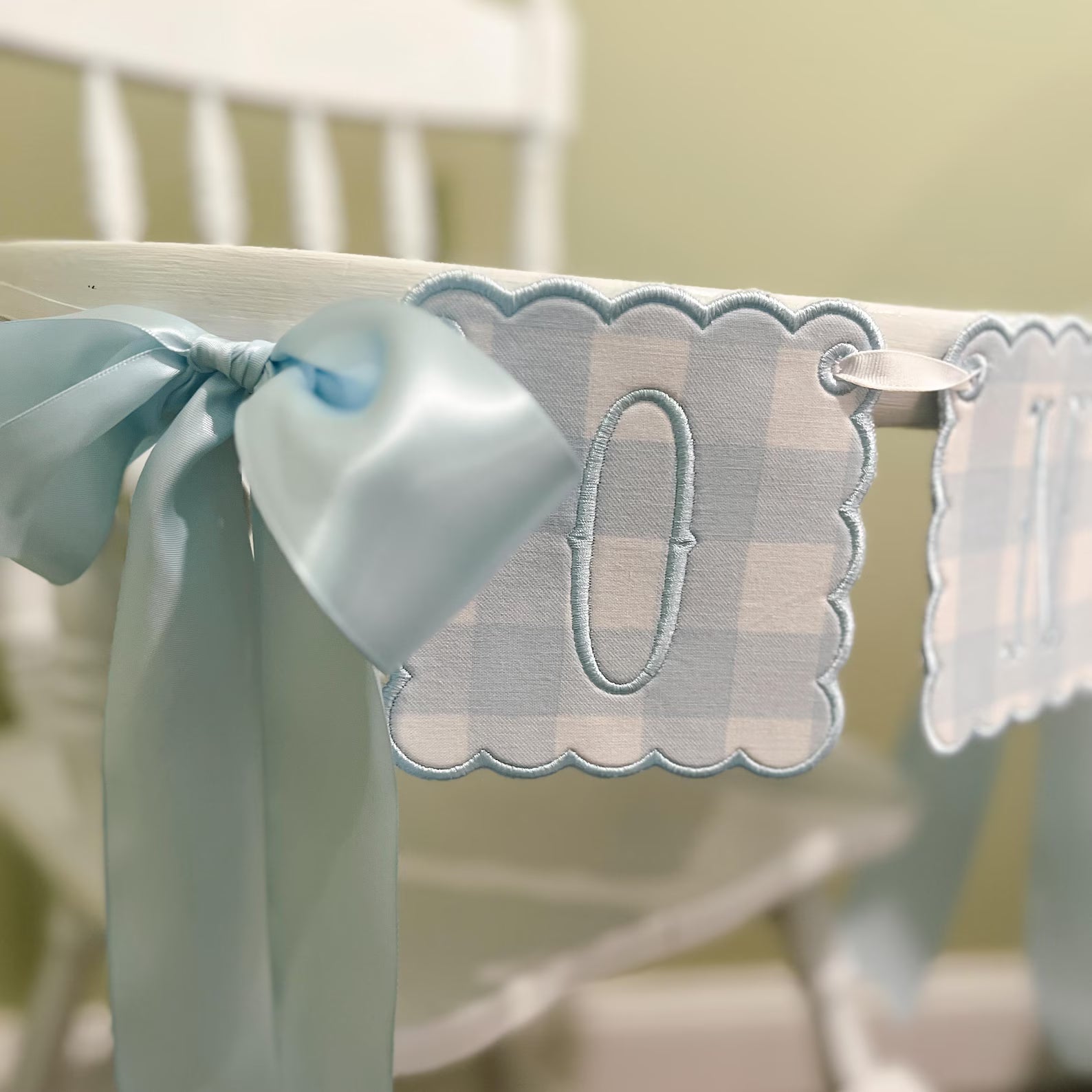 Blue Check ONE Highchair Banner