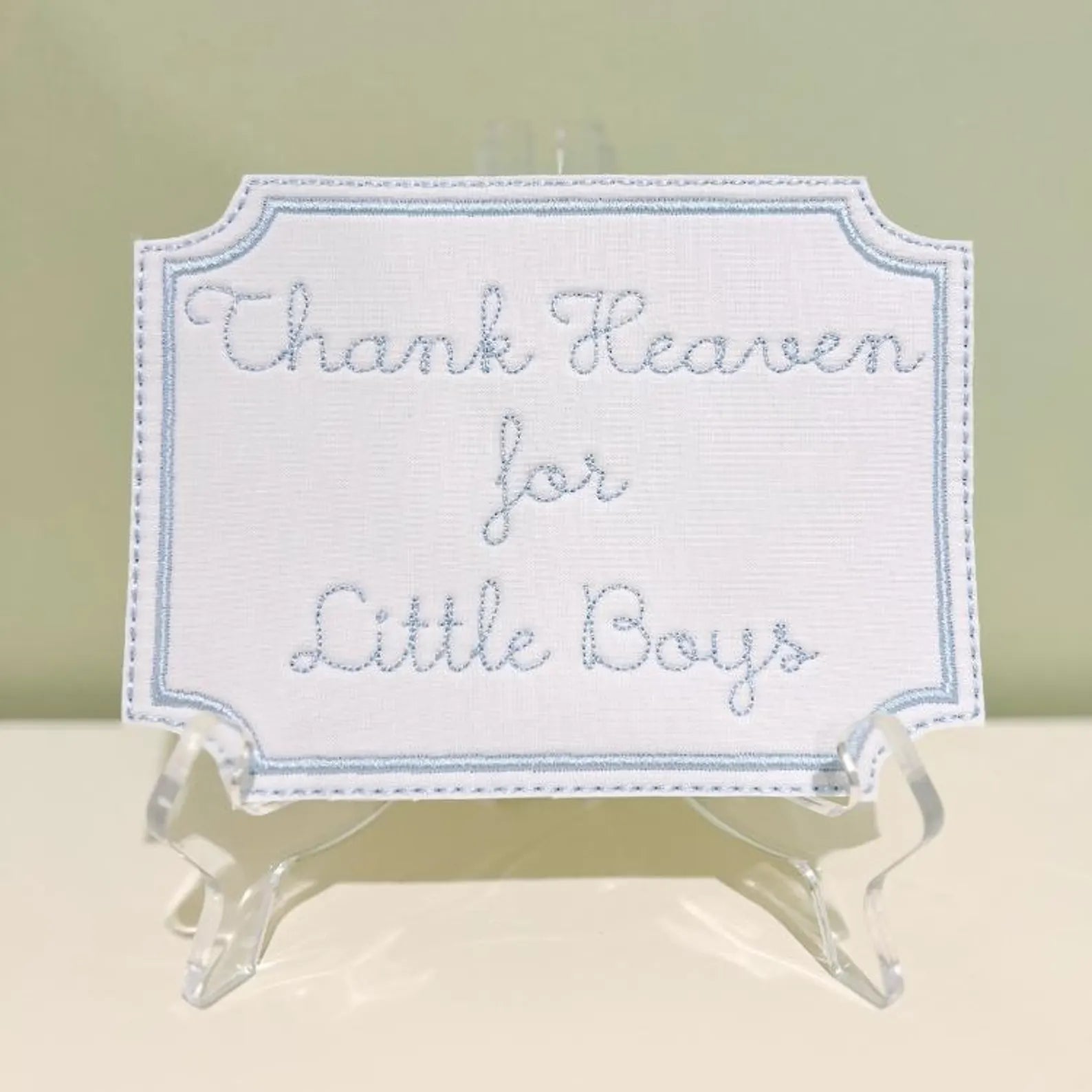 Thank Heaven for Little Boys Plaque